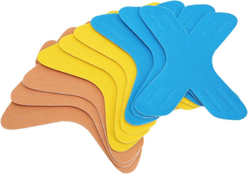 klarako Sports Muscle Tape,9pcs 3 Shapes High Ductility Kinesiology Recovery Tapes for Relieve Muscle Soreness and Strain,Breathable Watertight (X Type 12.1 X 9.5cm / 4.76 X 3.74in) - Image 4