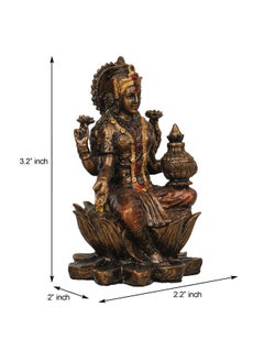 Webelkart Webelkart Premium Cold Cast Resin Laxmi Ji Idol Statue for Home and Office Decor| laxmi ji murti for Home and Diwali Pooja Decorations| Diwali Puja Idols (3.5 Inches, Bronze Finish)  - Image 4