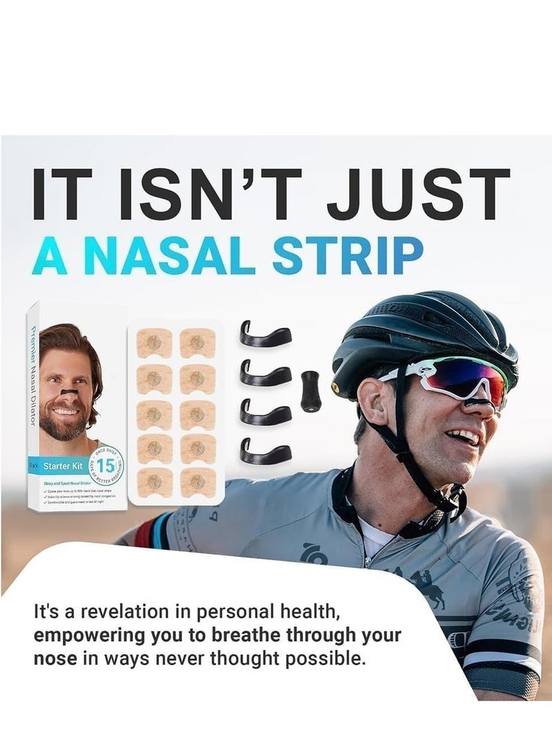 ZESTU 15 Count Magnetic Nasal Strips Snore Stopper Anti Snoring Device for Men & Women – Nose Breathing Strip, Nasal Dilator & Anti Snore Nose Magnet – Snoring Stopper Clip, Nasal Strips for Anti Snoring, Breathe Well Nasal Strips for Sleeping - Image 3