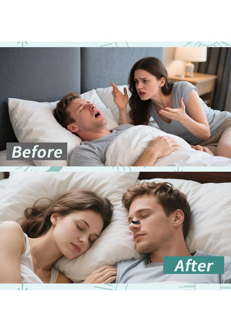 ZESTU 15 Count Magnetic Nasal Strips Snore Stopper Anti Snoring Device for Men & Women – Nose Breathing Strip, Nasal Dilator & Anti Snore Nose Magnet – Snoring Stopper Clip, Nasal Strips for Anti Snoring, Breathe Well Nasal Strips for Sleeping - Image 2