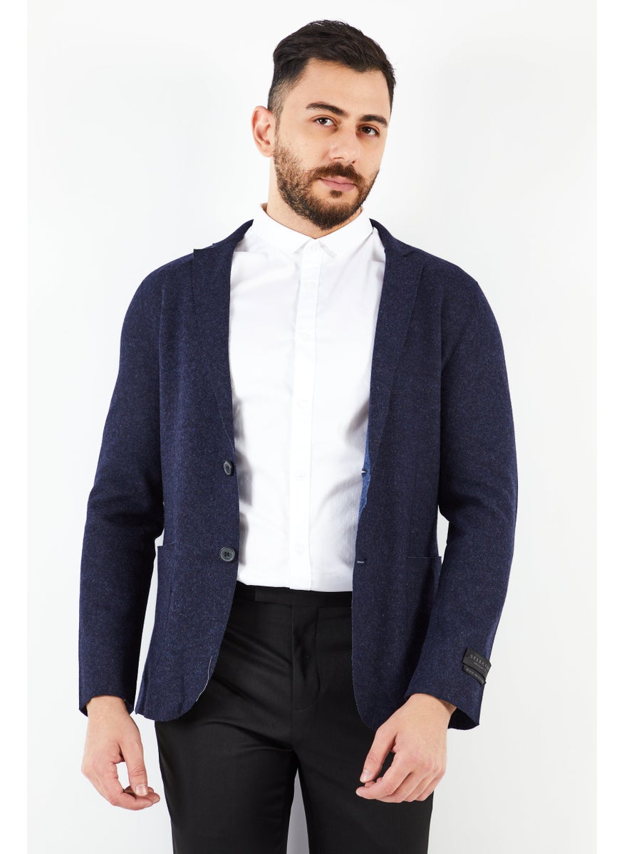 Men Regular Fit Textured Casual Blazer, Navy - pzsku/ZF1908B1A6B6925C99011Z/45/_/1737642023/b6f730a4-6ce5-44db-b026-9f2172dfefb3