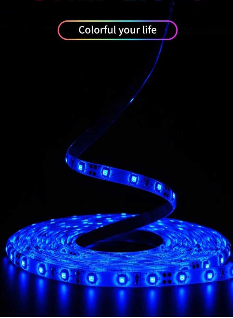 الثريات شريط إضاءة LED مرن بطول 5 أمتار للديكور المنزلي والمطبخ وغرفة النوم والسيارة والدراجة والفندق والبار الخارجي والحفلات والحديقة وسطح المكتب والتلفزيون ومنفذ USB  - Image 5