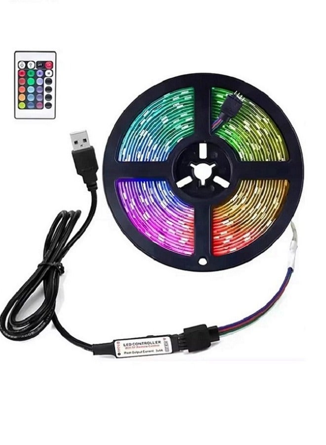 AL THURAYAT 5 M- with RGB LED light strip, make every moment in your home full of color and life, ideal for behind TV screens, under shelves, hotel, car, garden, and parties, with remote control - Image 3
