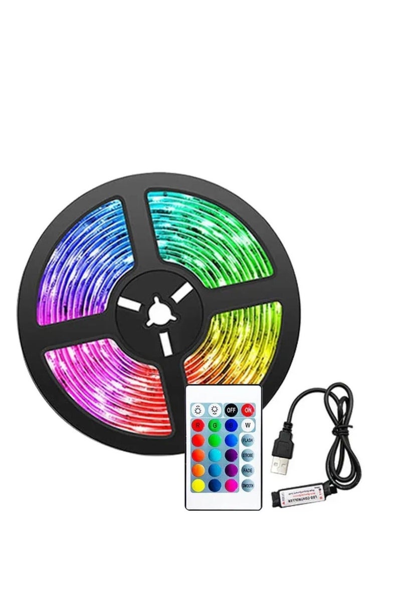 AL THURAYAT 5 M- with RGB LED light strip, make every moment in your home full of color and life, ideal for behind TV screens, under shelves, hotel, car, garden, and parties, with remote control - Image 2