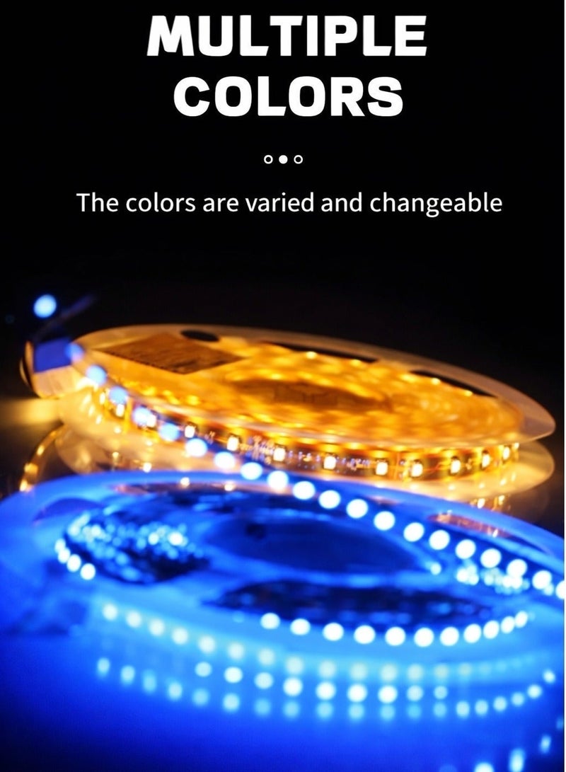 الثريات 5 متر-شريط إضاءة LED RGB يعمل USB مع ريموت كنترول – إضاءة خلف التلفزيون وغرف النوم والألعاب متعددة الألوان وسهلة التركيب - Image 4