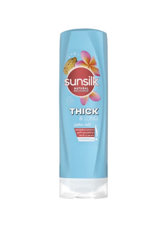Sunsilk Conditioner Biotin & Castor oil for thick and long hair 3 350ml - Image 1