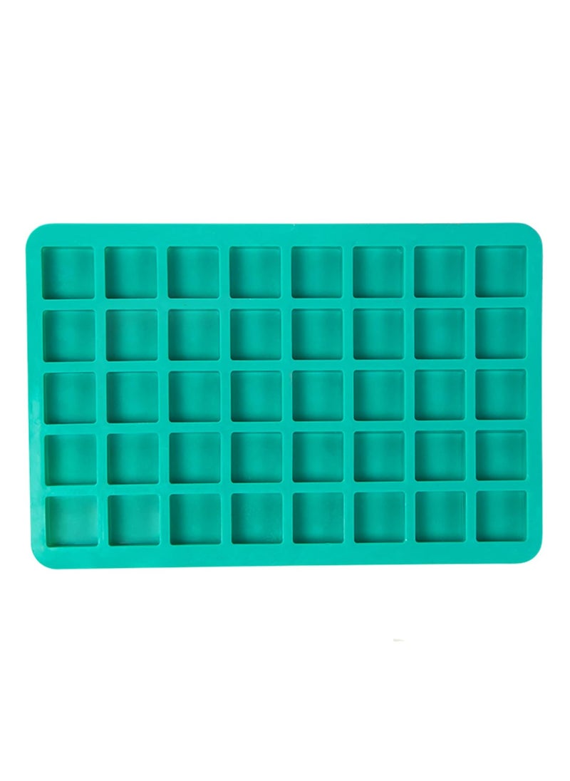 Oasisgalore 40 Cavity Silicone Square Candy & Chocolate Mold for Homemade Treats  - Image 1