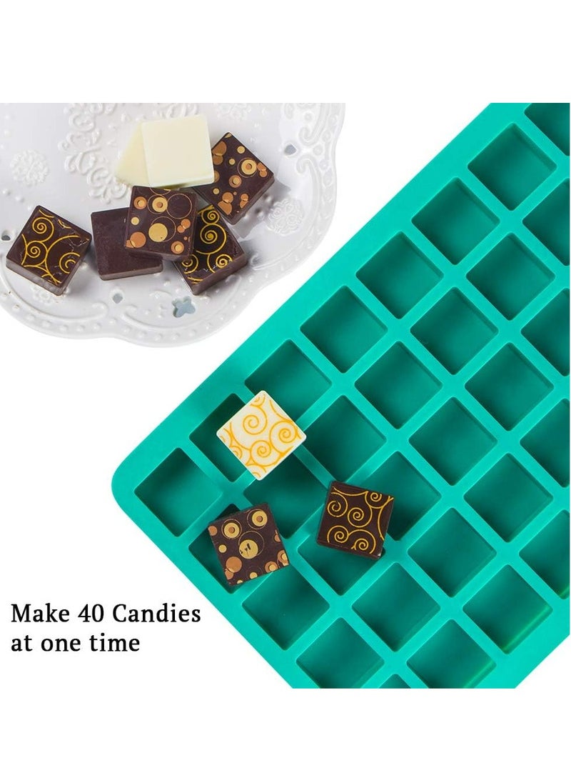 Oasisgalore 40 Cavity Silicone Square Candy & Chocolate Mold for Homemade Treats  - Image 4