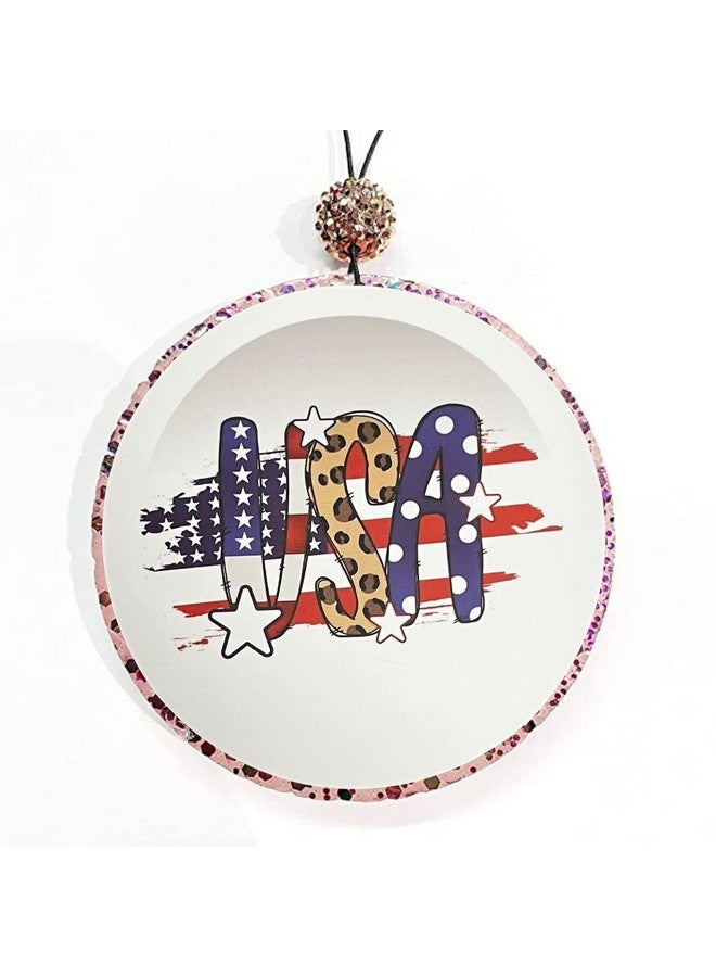 Lashicorn Freshie American Cardstock Cutouts Rounds 2.5” In Random Mix ; 12 Pk ; For Scented Aroma Beads Bake With Mold For Car Freshie Designs Red White And Blue 4Th Of July Independence Holiday Americana - Image 5