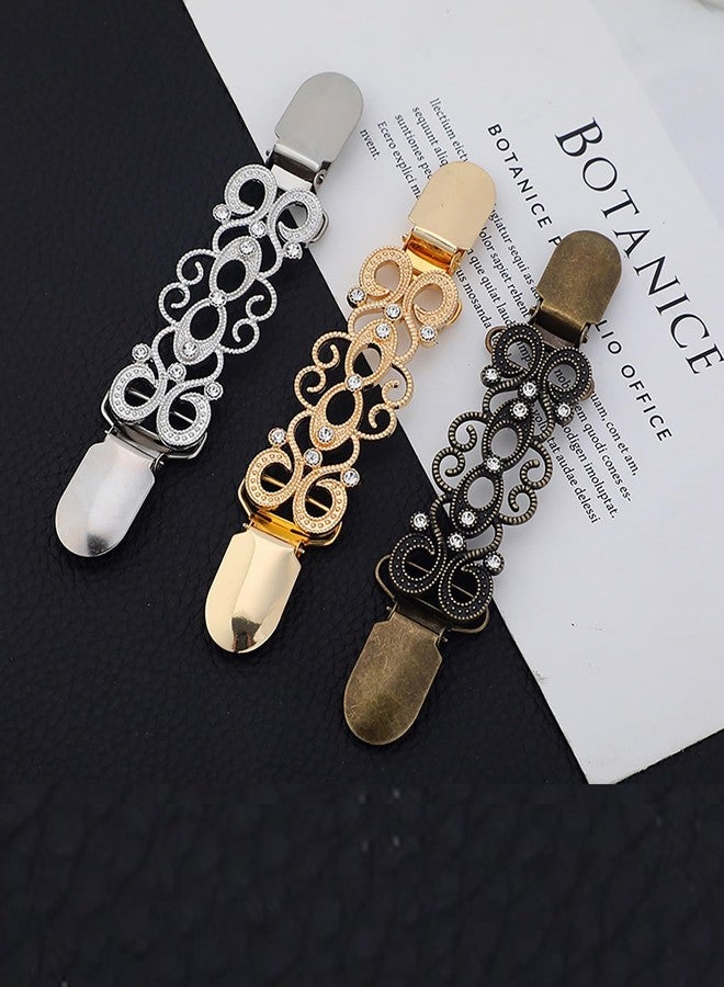 MJartoria 5-Piece Tie-Up Sweater & Scarf Clip Set, Vintage Cinch Clips for Ladies' Dresses & Shawls - Image 3