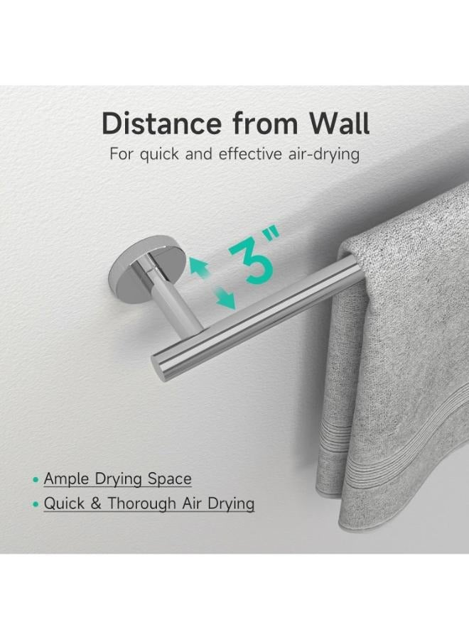 اوشوور حامل مناشف حمام من الكروم المصقول من USHOWER، حامل مناشف بطول 30 بوصة للحمام مثبت على الحائط، قضيب مناشف سميك من الفولاذ المقاوم للصدأ SUS304 (الطول الإجمالي 32 بوصة) - Image 5