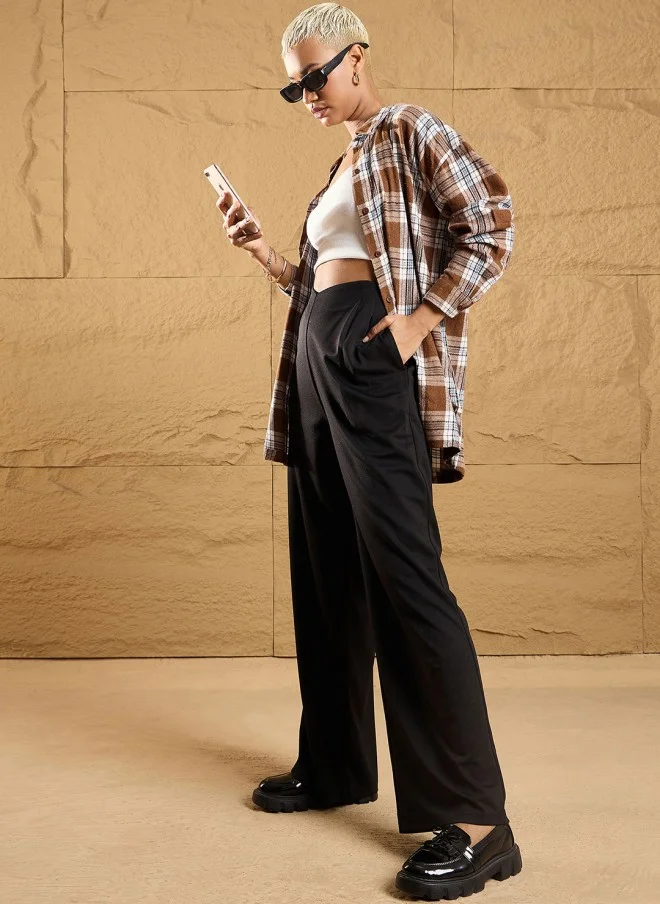 ساسافراس Comfort High-Rise Trousers for Women