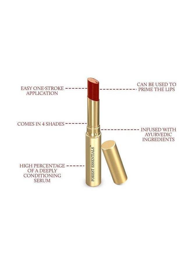 Forest Essentials - Tinted Lip Serum Madhu Rasa Anar Rasa ; Natural Moisturizing Lip Tint For Women ; Ruby Red Tint ; 2.2 G - Image 1