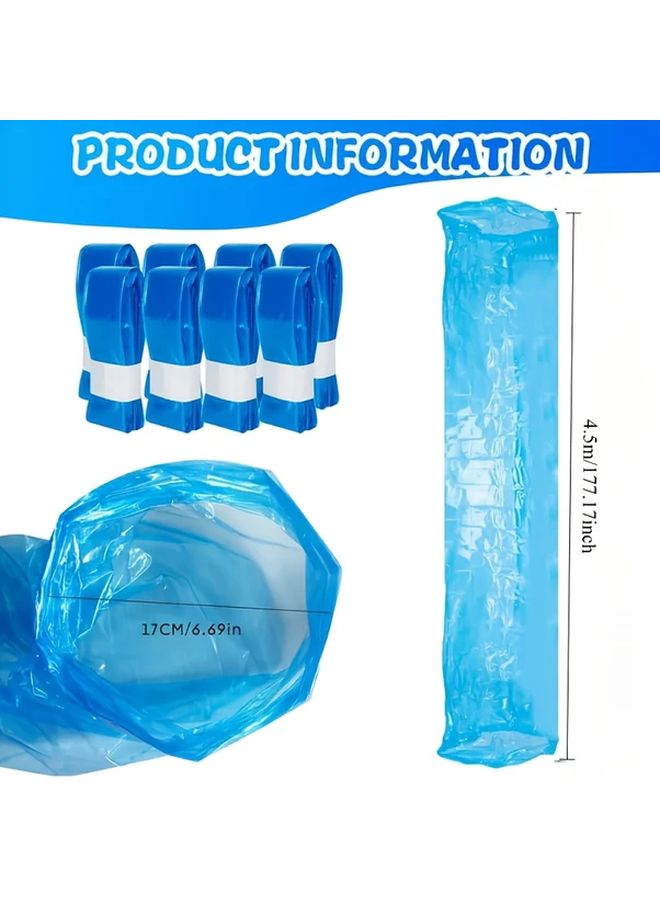 Blue 8pcs Diaper Pail Refills Odor Sealing Foldable Trash Bags Compatible With Genie Angelcare Tommee Tippee - Image 1