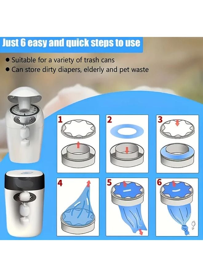 Blue 8pcs Diaper Pail Refills Odor Sealing Foldable Trash Bags Compatible With Genie Angelcare Tommee Tippee - Image 4