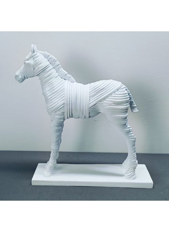 DANUBE HOME Danube Home Florence Ceramic Abstract Standing Horse Figurine - (31X8X32 Cm) Eye-Catching White Home Decor Accent Unique Shape & Classy Finish Room Decor Collection| Decorative Home Accessories 