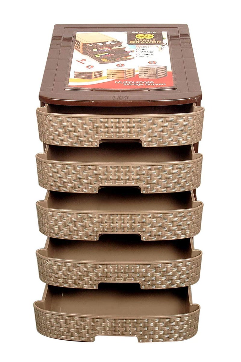 KDK 5 Layer Home SchoolOffice Plastic Desktop Storage Drawer Organizer Multicolor - Image 5