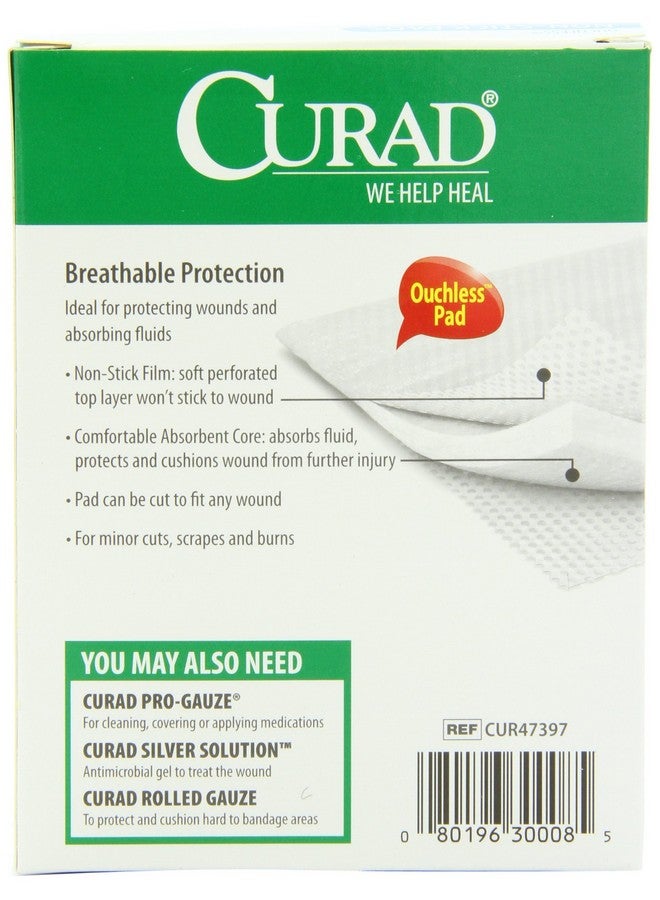 Curad Non-Stick Pads, 3 Inches X 4 Inches 10 Count - Image 1