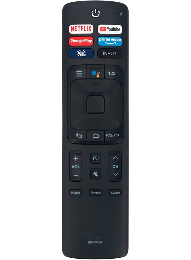 The Bros جهاز تحكم صوتي بديل ERF3R69H لجهاز التلفاز الذكي Hisense A71F Series 55A71F 55A71F/SBZ1 58A71FXAT HX55A6151FUW HX43A6151FUW HX50A6151FUW - Image 1