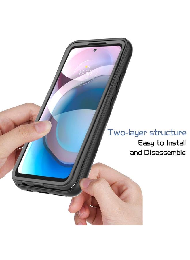 S-TOP Case For Motorola Moto One 5G Ace Starry Sky Solid Color Series Shockproof PC + TPU Protective Case - Image 4