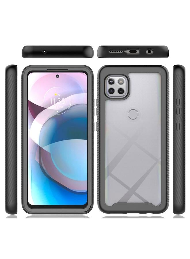 S-TOP Case For Motorola Moto One 5G Ace Starry Sky Solid Color Series Shockproof PC + TPU Protective Case - Image 3