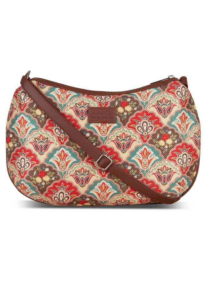 ZOUK حقيبة كتف متعددة الألوان من زوك مصنوعة من جلد نباتي معتمد من PeTA 100% للفتيات - Image 1