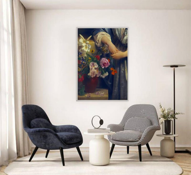 ماركتنا لوحة قماشية بتصميم كلاسيكي مع برواز مجوف مقاس (50×70) قطعة واحدة - Image 2