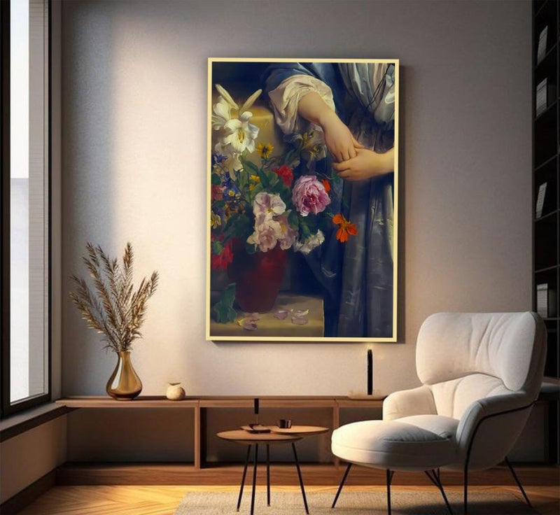 ماركتنا لوحة قماشية بتصميم كلاسيكي مع برواز مجوف مقاس (50×70) قطعة واحدة - Image 1