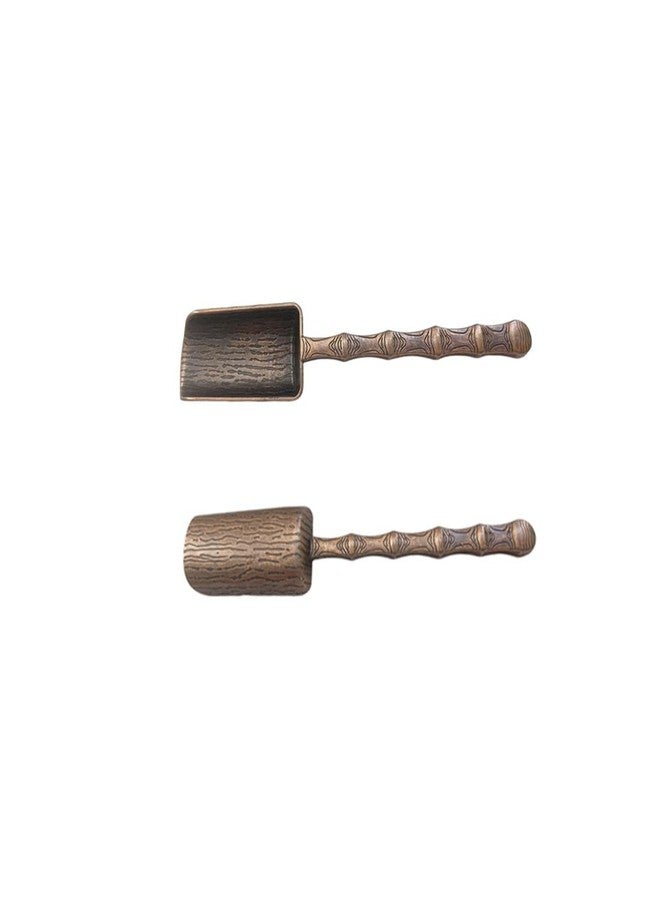 Honkenda 3 Pack Metal Measuring Shovel Spoons for Tea and Coffee, Long Handle Chinese Tea Set Shovel Scoops, Vintage Loose Leaf Tea Scoops - Image 3