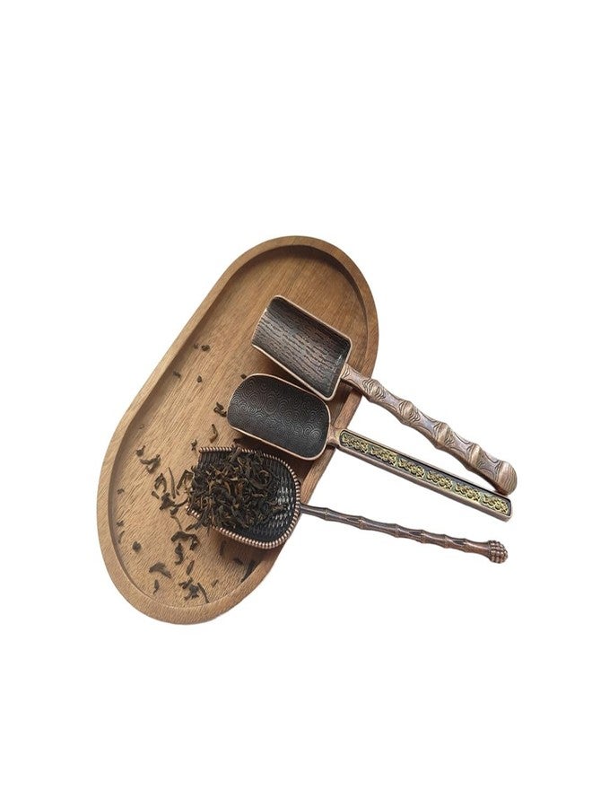 Honkenda 3 Pack Metal Measuring Shovel Spoons for Tea and Coffee, Long Handle Chinese Tea Set Shovel Scoops, Vintage Loose Leaf Tea Scoops - Image 5