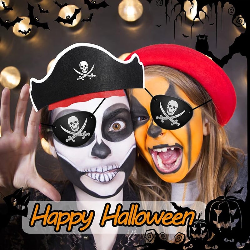 Legigo 18 Pcs Funny Pirate Party Set- Pirate Kids' Party Cosplay Supplies Include 6 Felt Pirate Hats, 6 Pirate Eye Patches, 6 Inflatable Swords for Caribbean Fancy Dress Cosplay Party Stage Prop - Image 4