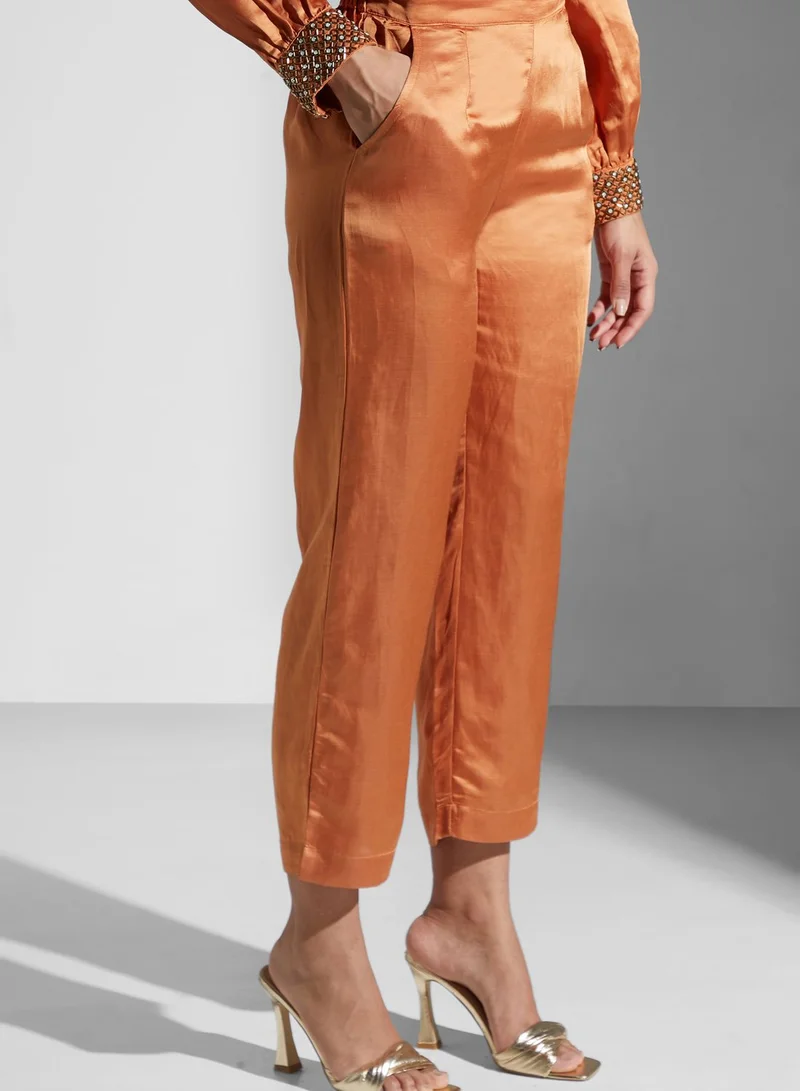 Threadz by Ajooni Embellished Blouse And Pant Set
