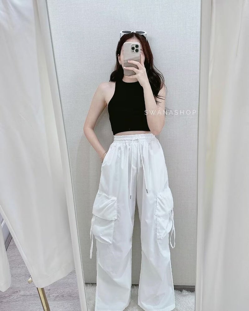 All-Match Multi-Pocket Solid Color All-Match Overalls Casual Men'S Women'S Elegant Trend Simple New Style - Image 1