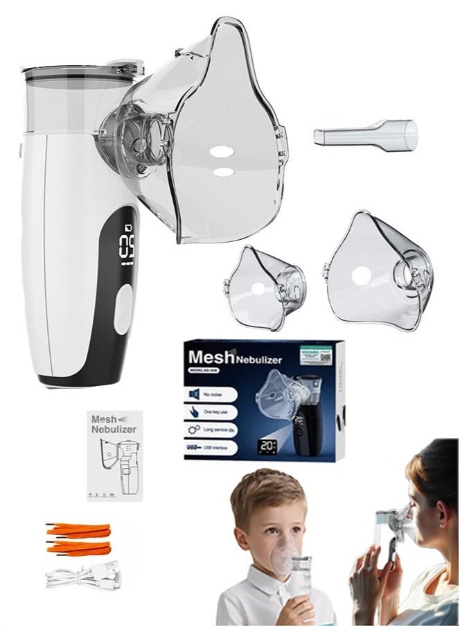 Walpck Portable Nebulizer, Handheld Mini Vaporizers for Adults and Children,Ultrasonic Humidifier for Home and Travel Use, Steam Mesh Nebulizer with Masks and Mouthpieces - Image 1