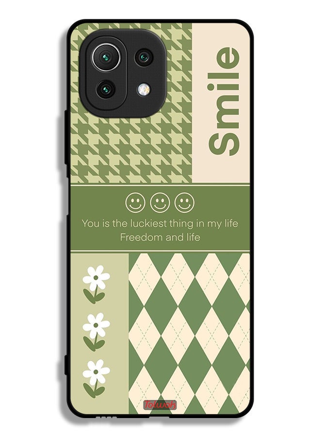 Tolwak Xiaomi Mi 11 Lite Protective Case Cover Smile Is The Luckiest Thing In My Life - Image 2