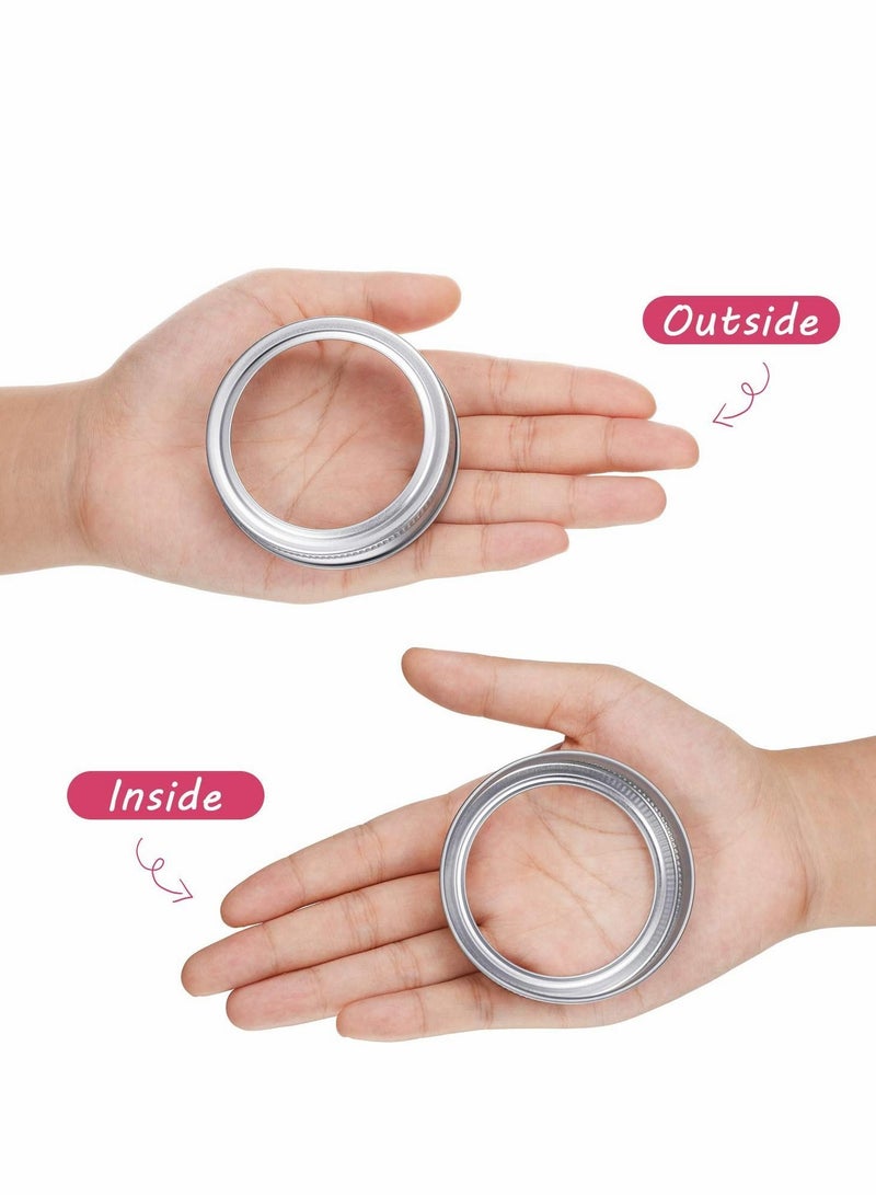 24 Pcs Regular Mouth Replacement For Mason Jar Lids And Bands Split-Type Canning Jars Rings Bottle Storage Tin Caps  - Image 2