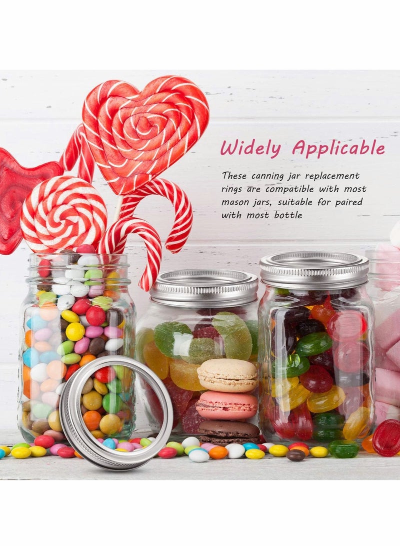 24 Pcs Regular Mouth Replacement For Mason Jar Lids And Bands Split-Type Canning Jars Rings Bottle Storage Tin Caps  - Image 4