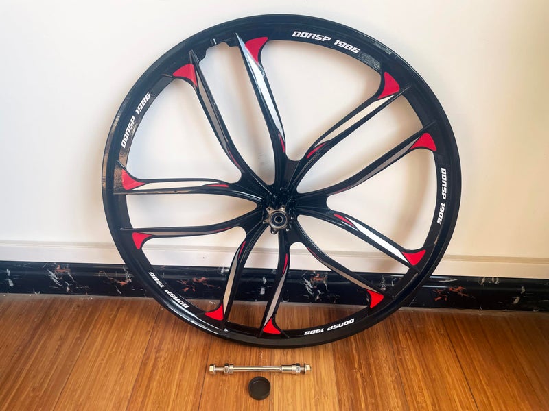 DONSP1986 26 inch 10 Spokes Rear Mag Wheel 135mm for 7/8/9 Speed Freewheel, 26" Magnesium Bike Wheel (Disc Brake) for Beach Cruiser Mountain Bicycle - Image 5