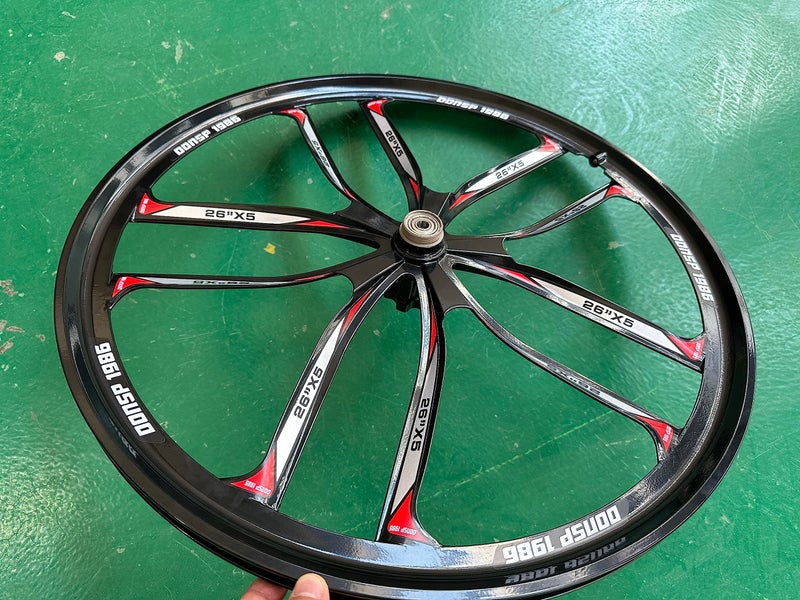 DONSP1986 26 inch 10 Spokes Rear Mag Wheel 135mm for 7/8/9 Speed Freewheel, 26" Magnesium Bike Wheel (Disc Brake) for Beach Cruiser Mountain Bicycle - Image 4
