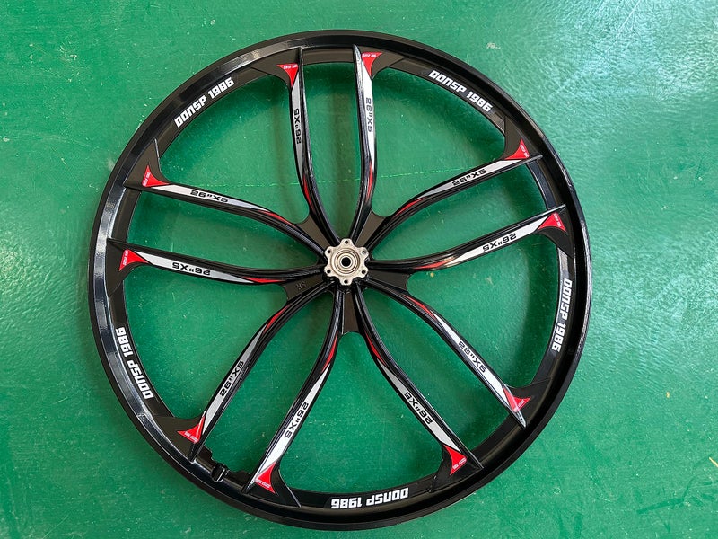DONSP1986 26 inch 10 Spokes Rear Mag Wheel 135mm for 7/8/9 Speed Freewheel, 26" Magnesium Bike Wheel (Disc Brake) for Beach Cruiser Mountain Bicycle - Image 2