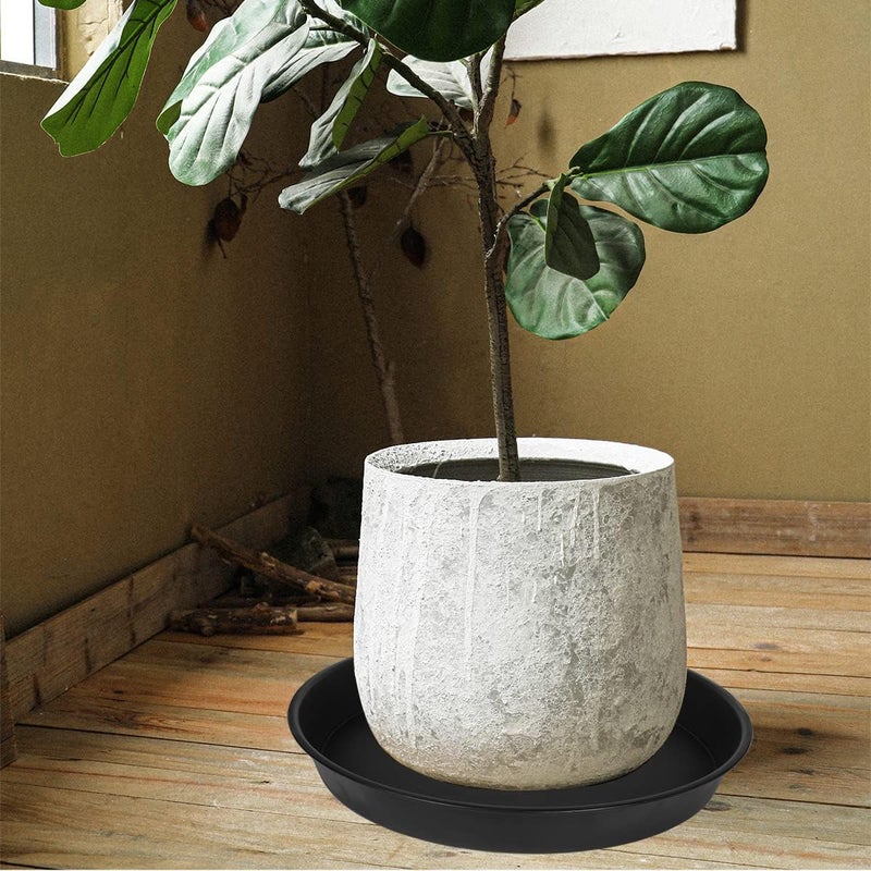 Bleuhome 2 Pack of Bird Bath Bowl 18 19 inch, 2.7" Depth, Heavy Duty BirdBath Bowls only, Plastic Round Large Plant Saucer Dish for Garden (Black) - Image 5