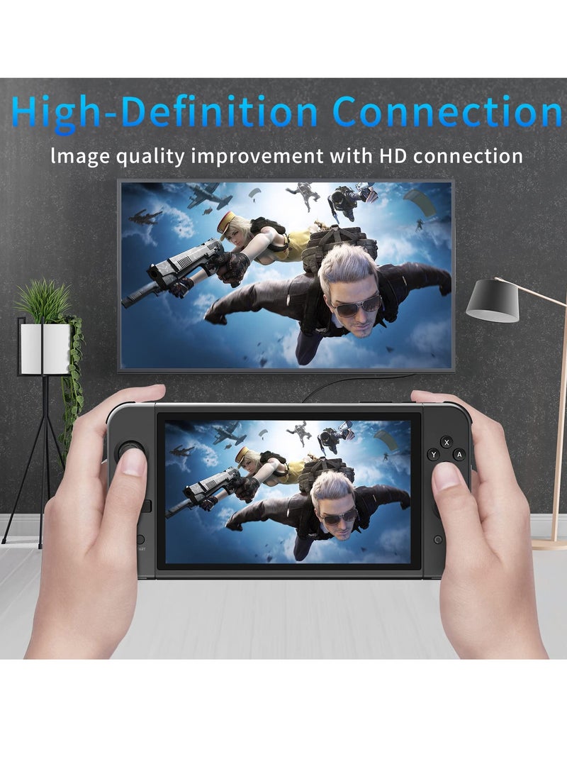 Excefore جهاز ألعاب محمول ريترو - شاشة HD بحجم 7.0 بوصة، جهاز ألعاب بتوصيل تلفزيوني، جهاز ألعاب كلاسيكي، نظام مُثبت مسبقًا، بطارية قابلة للشحن مدمجة (64GB، أسود) - Image 2