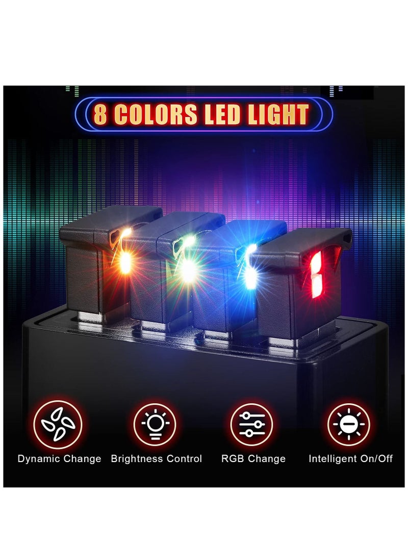 كابتن تيك ضوء محيطي USB ، إضاءة ليلية زخرفية متعددة الوظائف ذات إضاءة عالية منخفضة الطاقة RGB ، إضاءة ليلية قابلة للتعديل ، 8 ألوان إضاءة محيطية LED مناسبة للكمبيوتر لوحة مفاتيح السيارة والمكتب المنزلي (4 قطع) - Image 3