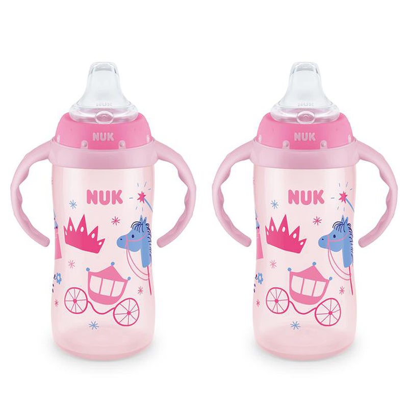NUK Learner Cup, 10 oz, 8+ Months, 2 Count â€“ BPA Free, Spill Proof Sippy Cup - Image 1
