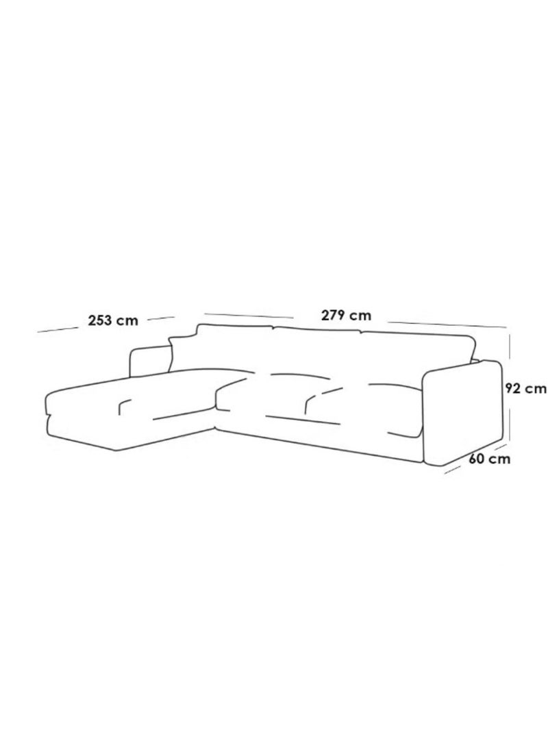 Betak Swedish Wood and Linen L-Shape sofa - Beige - Image 2