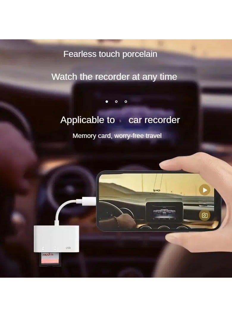 Home Clearance Sale USB C Multifunctional SD/TF Card Reader Three In One USB 3.0 OTG Camera Connection Adapter, Multi-functional Camera Kit Adapter, Storage Card Reader - Image 3