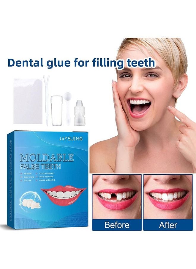 Jaysuing - Tooth Repair Kit, Dental Care Kit for Filling Missing, Broken Teeth, Crowns and Bridges, Moldable Fake Teeth Suitable for Men and Women - Image 1