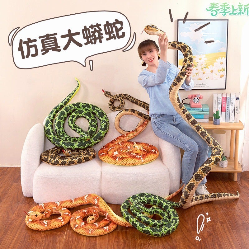 Realistic Snake Plush Toy 3D Print, Long, 200-300cm - Image 1