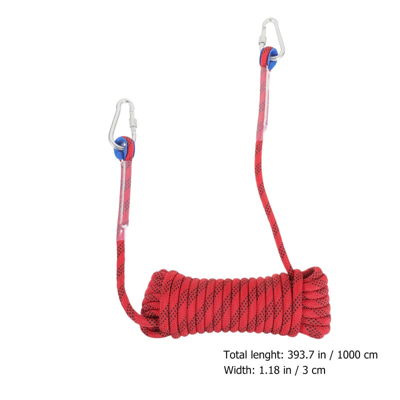 10M Red Cotton Rope Dog Tie Out Cable with Stainless Steel Spring for Outdoor Yard Training - Image 3