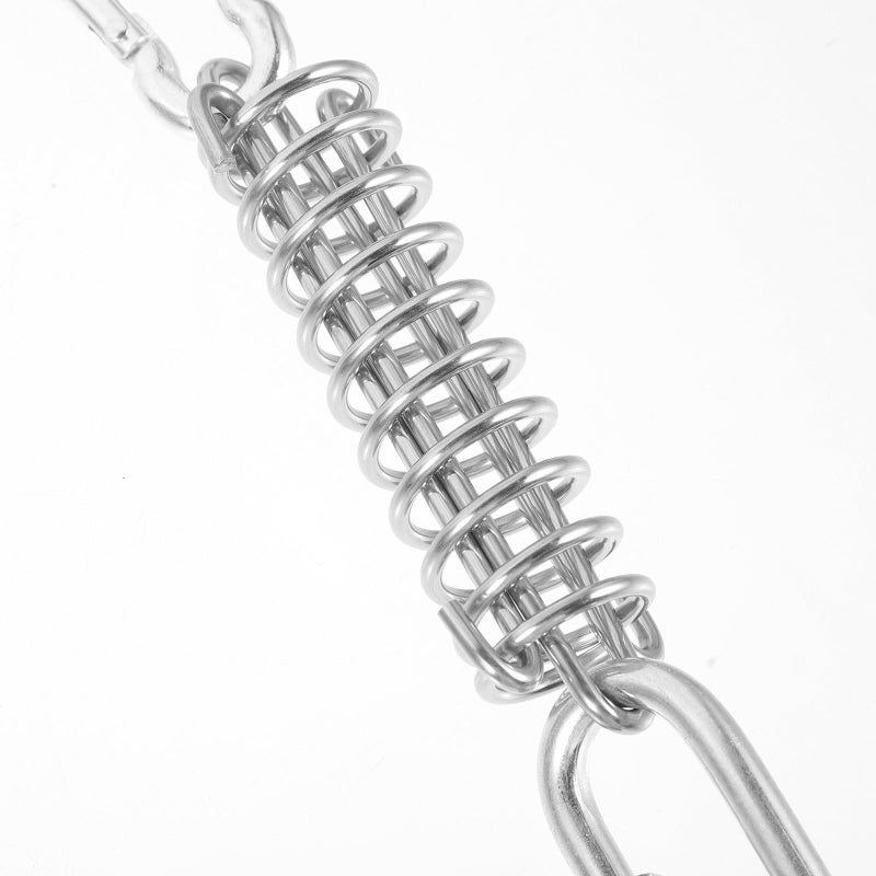10M Red Cotton Rope Dog Tie Out Cable with Stainless Steel Spring for Outdoor Yard Training - Image 5